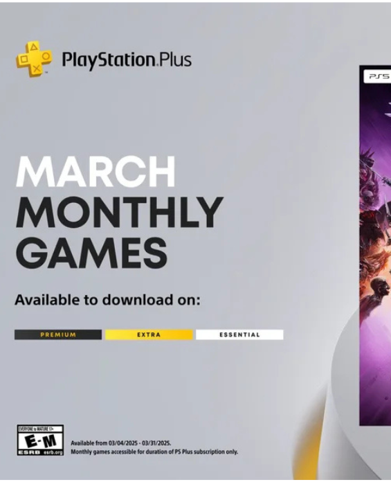Playstation Plus March Monthly Games 2025