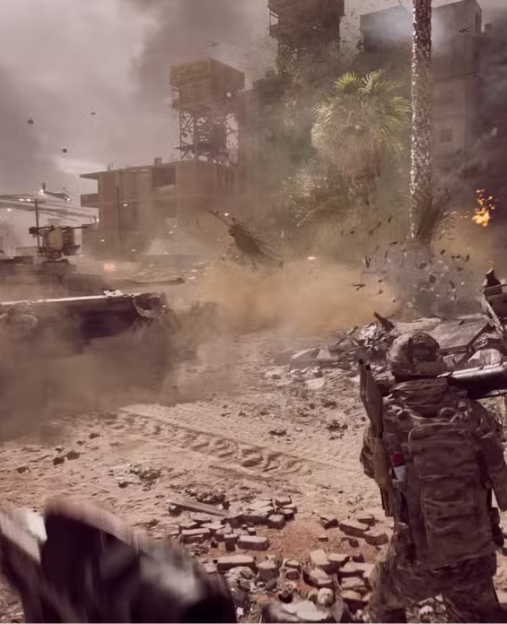 Battlefield 6 open beta screenshot showing intense firefight on PC