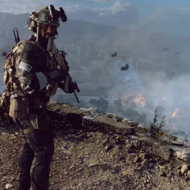 Battlefield 6 promotional artwork showing intense combat scene