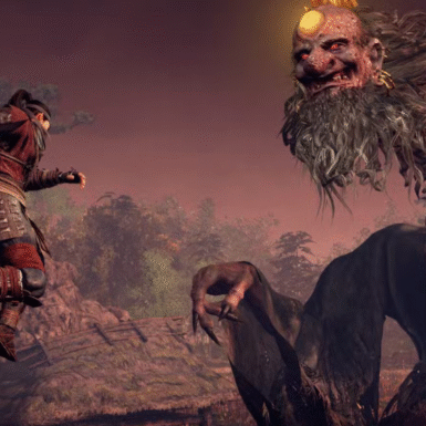 Nioh 3 boss fight showing Yokai enemy inspired by Lies of P combat.